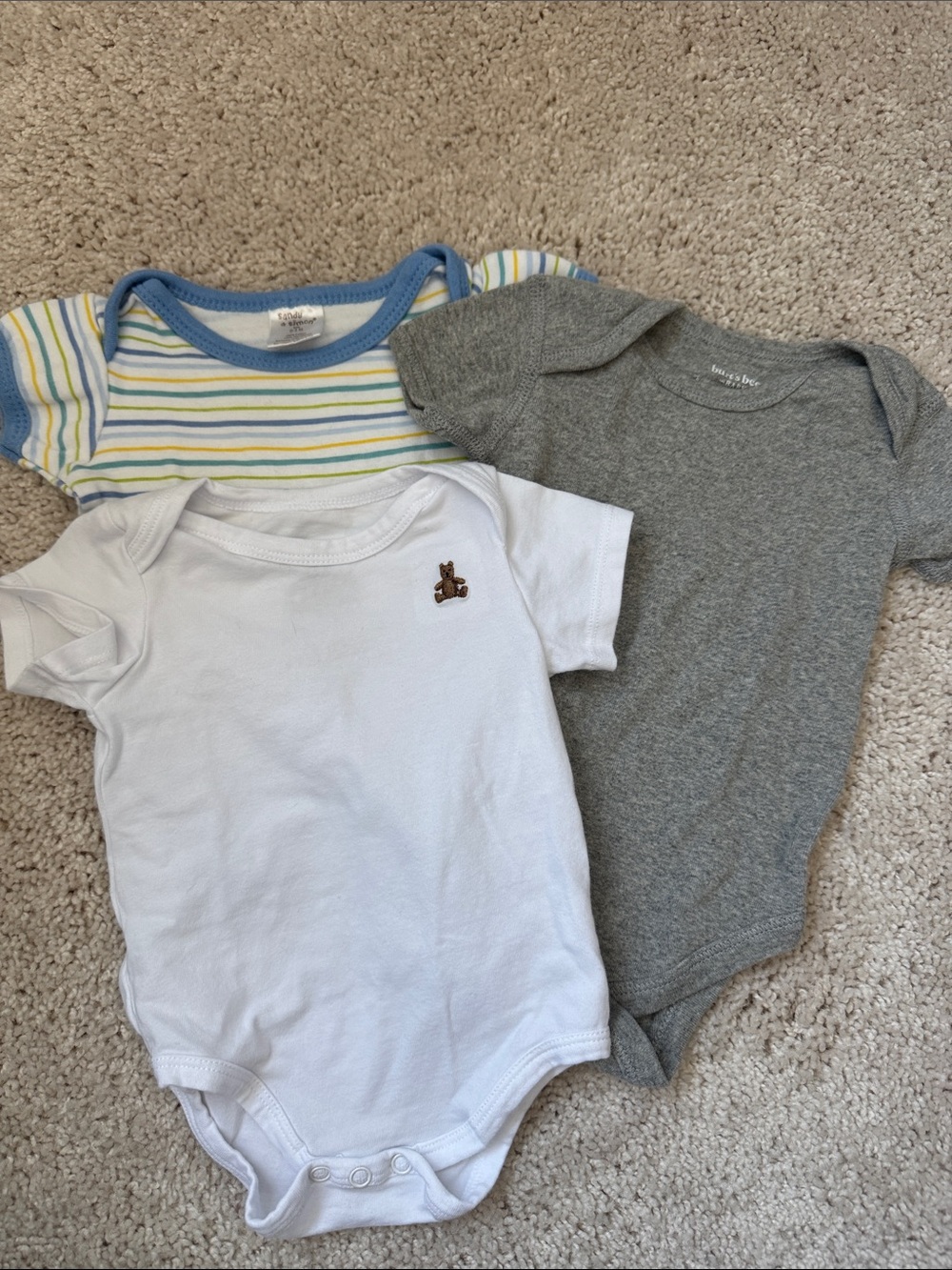 Baby One-Piece Bodysuit Trio - check size in caption